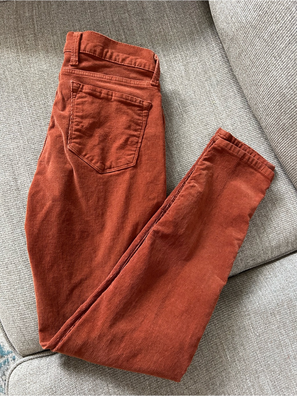 Lucky Brand Sofia Skinny Corduroy Jeans In Burnt Orange